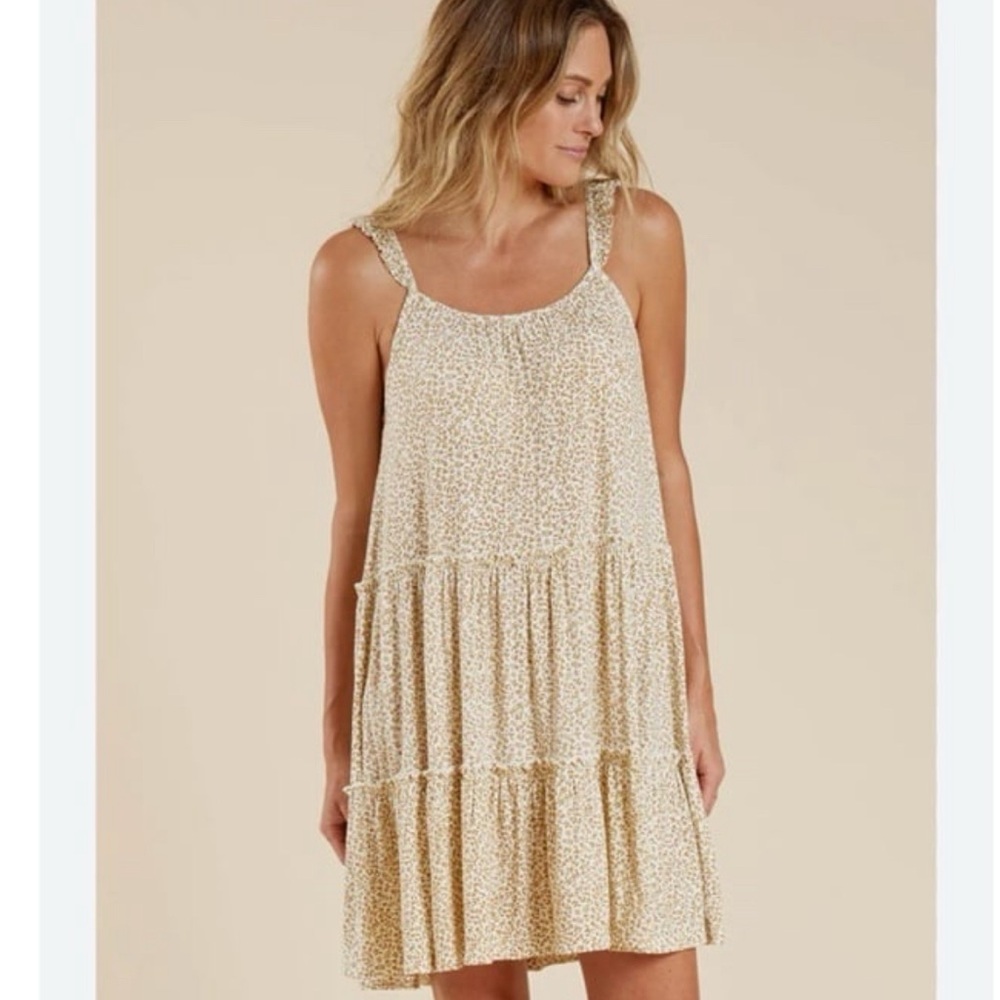 Rylee + Cru Cream Floral Mini Dress